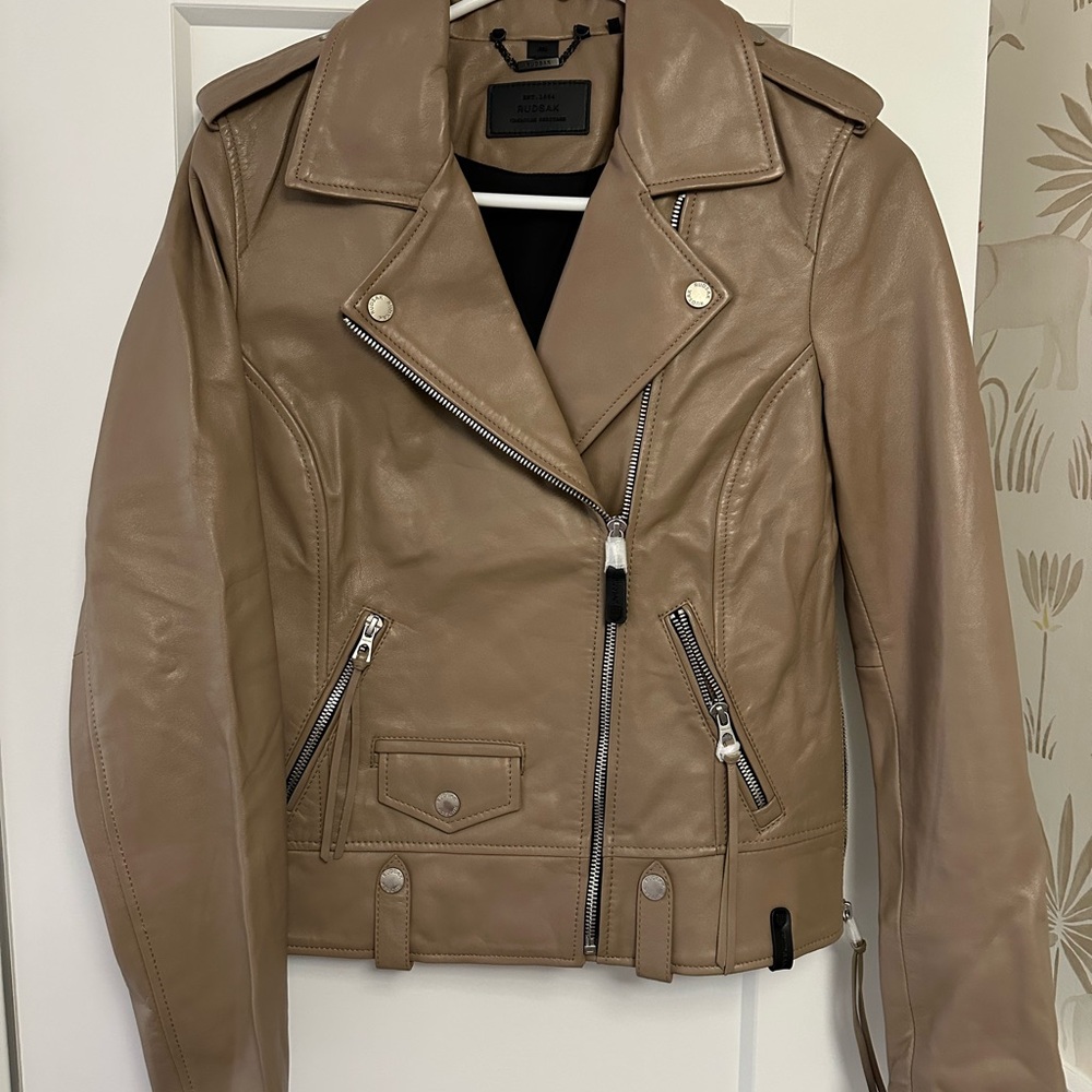 NWOT Rudsak Women's Tan Leather Jacket Small